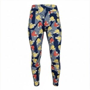 LuLaRoe Women's Disney Tall and Curvy Leggings Mickey Mouse EUC